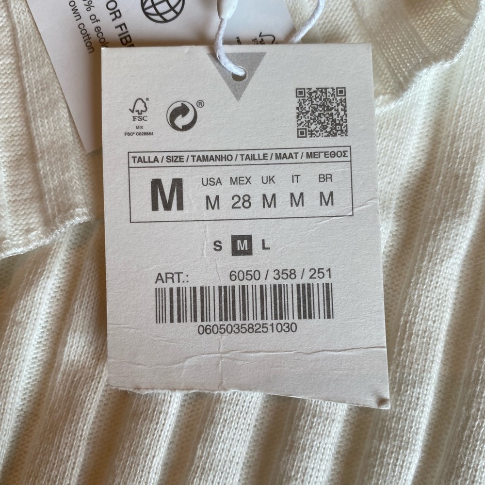 Zara Ivory Ribbed Crop Tank Top - Picture 11 of 13
